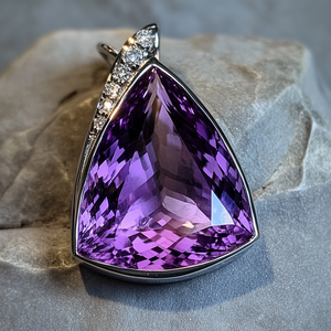 12cts Fancy Amethyst - Deep Purple, Fancy Cut - Image 1