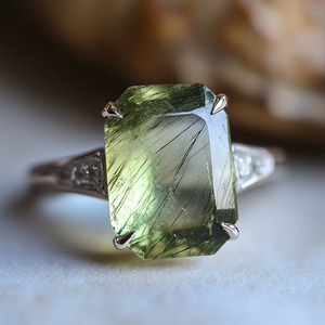 Rare 4.71ct Actinolite needles present in Peridot! - Image 1