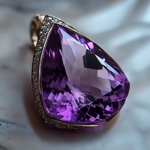 12cts Fancy Amethyst - Deep Purple, Fancy Cut - Image 2