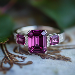 1.30ct Natural Grape Garnet Octagonal Pair - Image 1