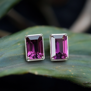 1.30ct Natural Grape Garnet Octagonal Pair - Image 3