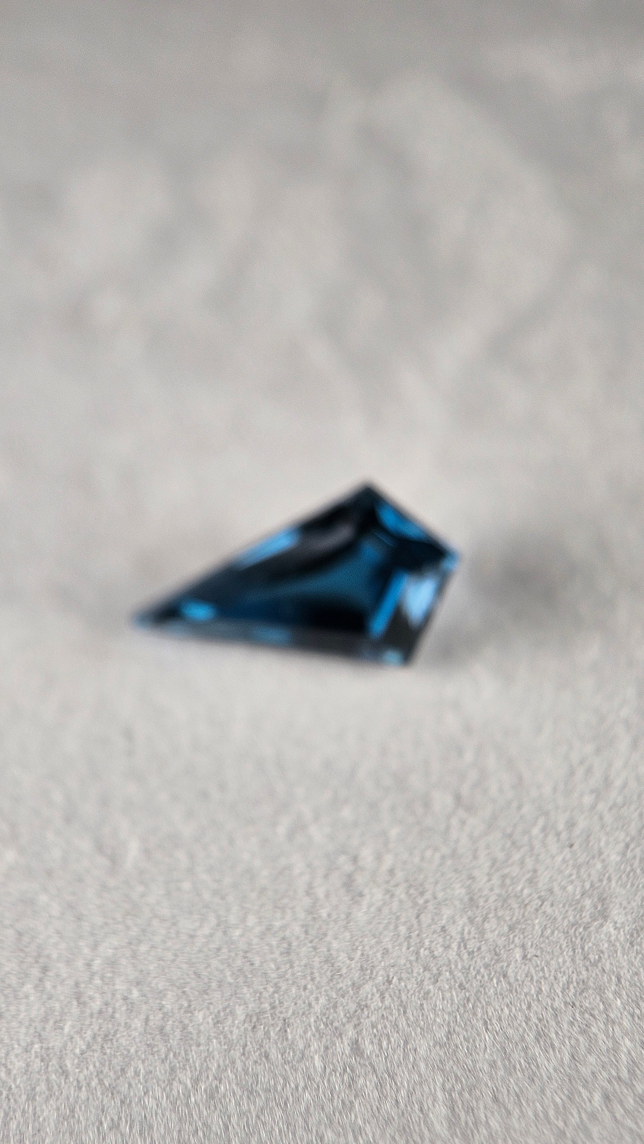 3.60Cts London Blue Topaz Kite-Shape Precision Cut  Gem