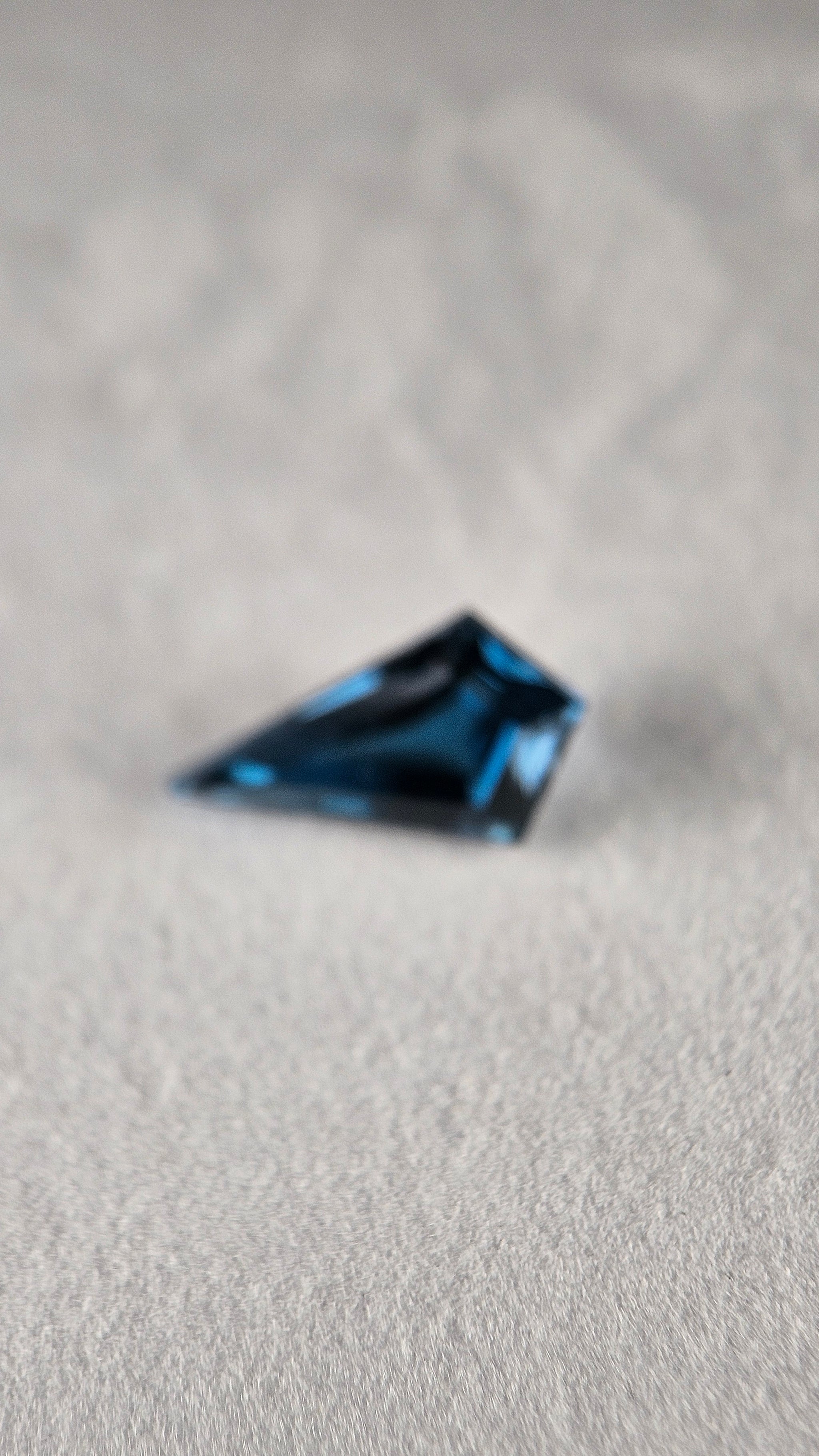 3.60Cts London Blue Topaz Kite-Shape Precision Cut  Gem