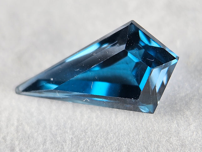 3.60Cts London Blue Topaz Kite-Shape Precision Cut  Gem