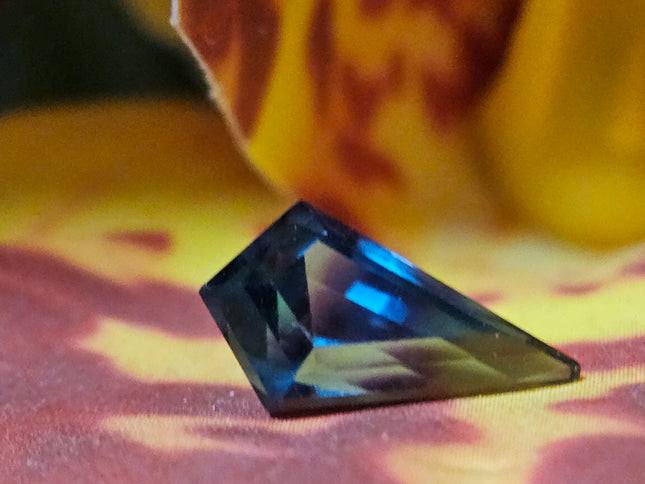 3.60Cts London Blue Topaz Kite-Shape Precision Cut  Gem