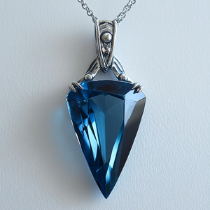 3.60Cts London Blue Topaz Kite-Shape Precision Cut  Gem - Image 2