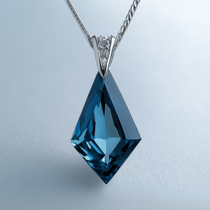 3.60Cts London Blue Topaz Kite-Shape Precision Cut  Gem - Image 1